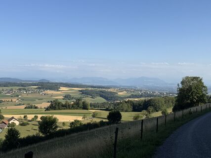 Foto von Cécile Schwyter entlang der Tour