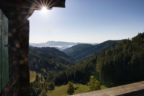 Blick vom Plotscherbauer auf den Schöckl