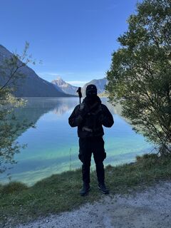 Photo de Anton Niklas le long du parcours
