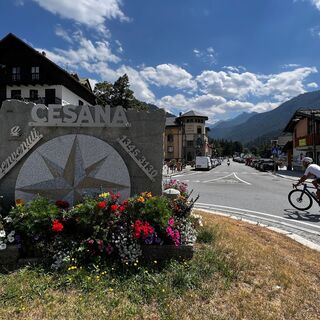 Cesana Torinese mit dem Fahrrad