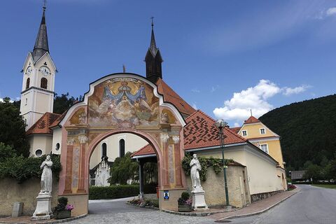 Almhausweg: Startpunkt bei der Wallfahrtskirche