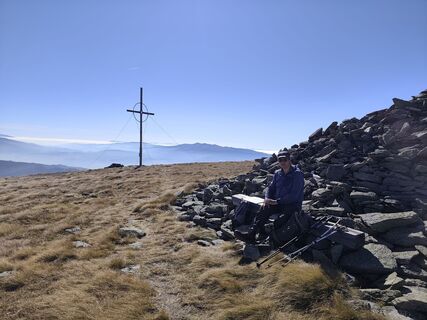 Photo de Karl Hopf le long du parcours