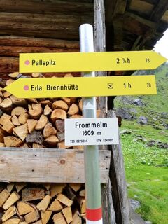 Wegweiser Frommalm