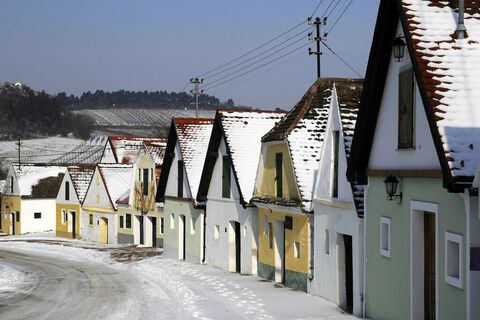Kellergasse Falkenstein im Winter