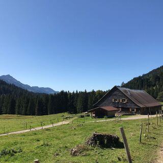 Die Alpe Unteregg im Ehrenschwanger Tal