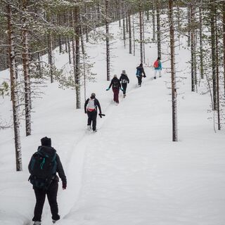 Schneeschuhwandern, Hossa Finnland