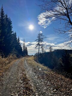 Photo de Susanne le long du parcours