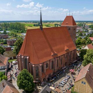 St. Johanniskirche in Werben aus der Vogelperspektive