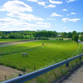 Radweg an der Grenze Lappeenranta – Imatra