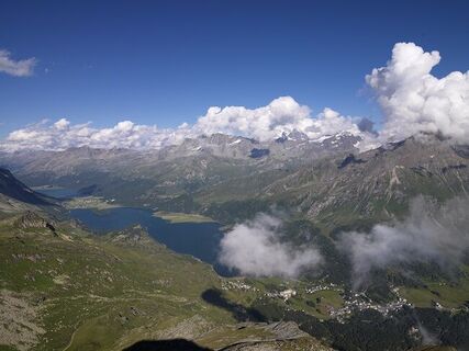 Aussicht auf die Oberengadiner Seen