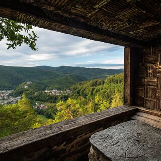 Blick vom Trippstein auf Schwarzburg