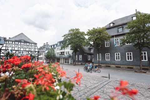 Marktplatz Brilon an der GeoRadroute Ruhr-Eder