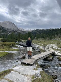 Zdjęcie z Roberto Lampugnani wzdłuż trasy