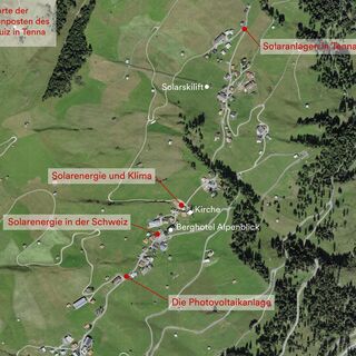 Standorte der Themeninputs des Solarquiz