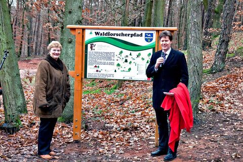 Eingangsportal des Waldforscherpfades