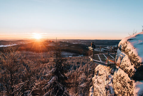 Wandern im Winter, Nebelstein Erlebnis Wanderweg