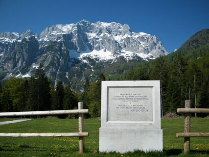 Jof di Montasio vom Startpunkt (Malga Saisera)