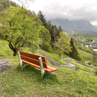 Aussichtsbank am Kulturweg Triesen