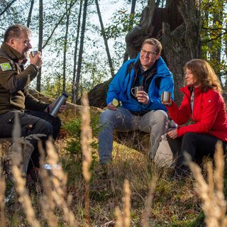 Gemeinsame Pause mit Ranger