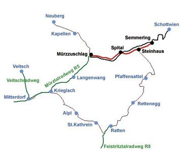 Plan Semmering-Radweg R46