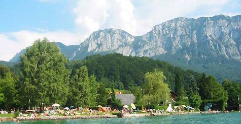 Das Strandbad von Steinbach am Attersee.