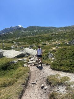 Zdjęcie z Klaus Bernard wzdłuż trasy