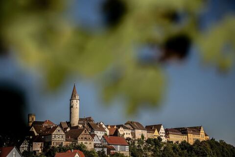 Stadtkulisse von Kirchberg an der Jagst