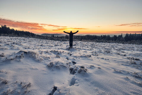 Sonnenuntergang Winterlicht
