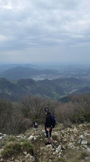 Photo de Andrea Inserra le long du parcours