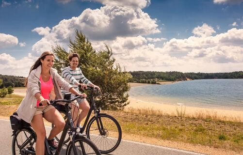 Radfahrer im Lausitzer Seenland
