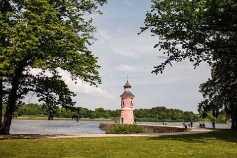 Leuchtturm am Großteich in Moritzburg