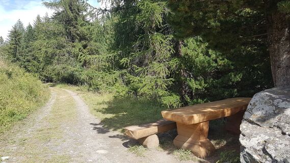 Rastplatz nach der Grimondet-Talstation
