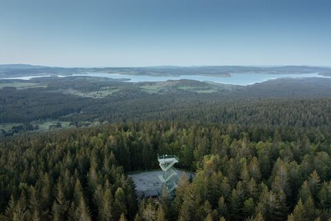 Moldaublick Drohnenaufnahme