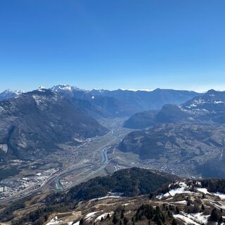 Blick vom Gipfel Biaena auf das untere Vallagarina