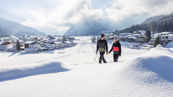 Winterspaziergang in Achenkirch - Aussicht beim Annakircherl