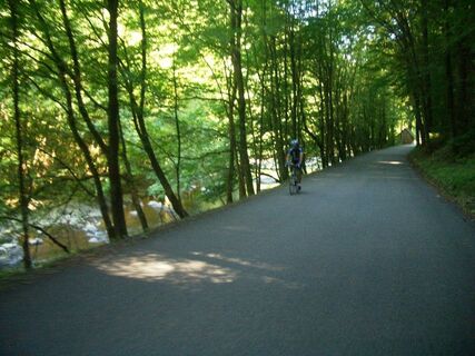 Radweg direkt an der Aschach