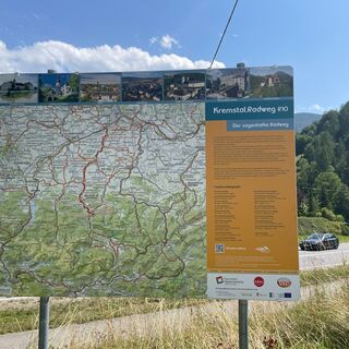 Krenstalradweg R10 - Übersichtafel in der Steinwänd
