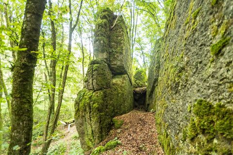 Beeindruckende Felsformation am Walbert am Schneifel-Pfad