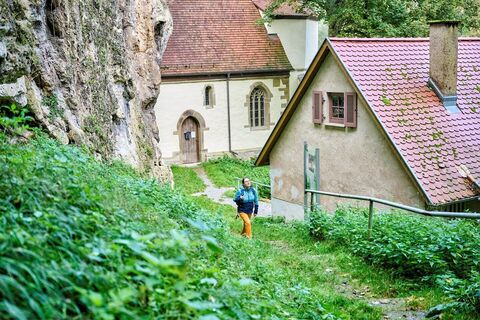 Wanderin bei St. Wendel zum Stein