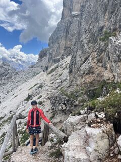 Foto von Rosi entlang der Tour