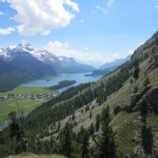 Aussicht auf dem Weg zum Lej da la Tscheppa