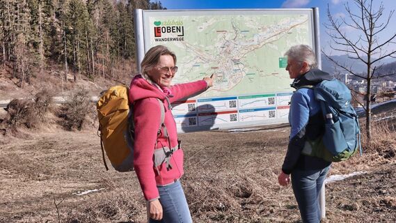 Übersichtstafel am Ausgangspunkt