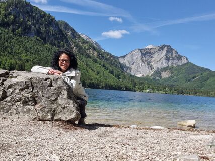 Photo de Christina Fröhlich le long du parcours