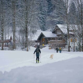 Wintersportler in Bayrischzell