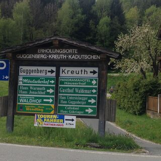 Wegpunkt hinauf auf den Guggenberg
