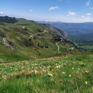 Die Serpentinen des Col de Pailhères
