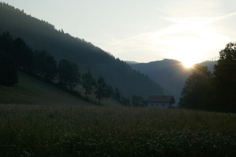 Früher Start - die Sonne begrüßt mich schon
