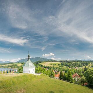 Ausblick Kriegergedächtnis Kapelle Bad Bayersoien