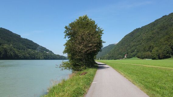 Radweg stromaufwärts