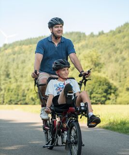 Tandemfahrer auf dem Glan-Blies-Radweg